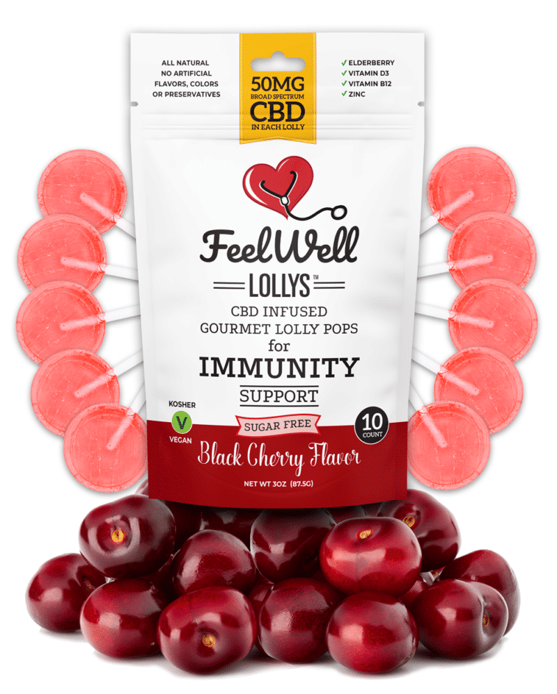 Feel Well Lollys Black Cherry