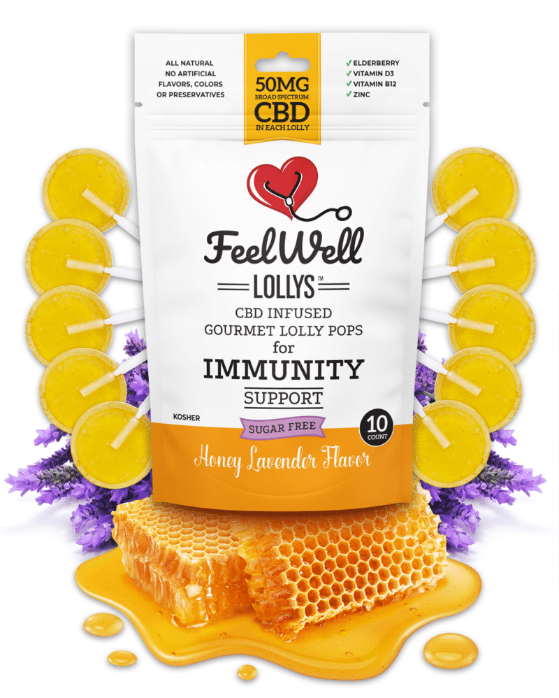 Feel Well Lollys Honey Lavender
